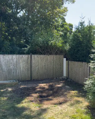 Shed site cleared down to soil